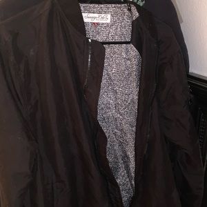 color of black small bomber zip jacket
